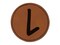 Letter L Uppercase Felt Marker Font Round Iron-On Engraved Faux Leather Patch Applique - 2.5"